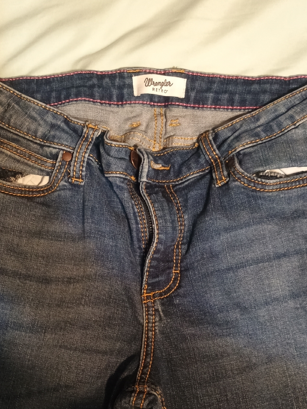 Wrangler Women's Dark Blue Bootcut Leg Jeans